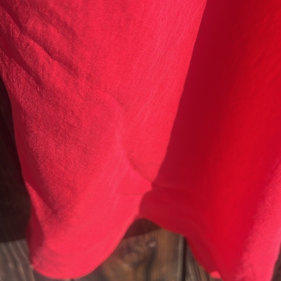 🆕ZARA RUCHED FLOWY DRESS STRAWBERRY size S Slip dress - Picture 4 of 7